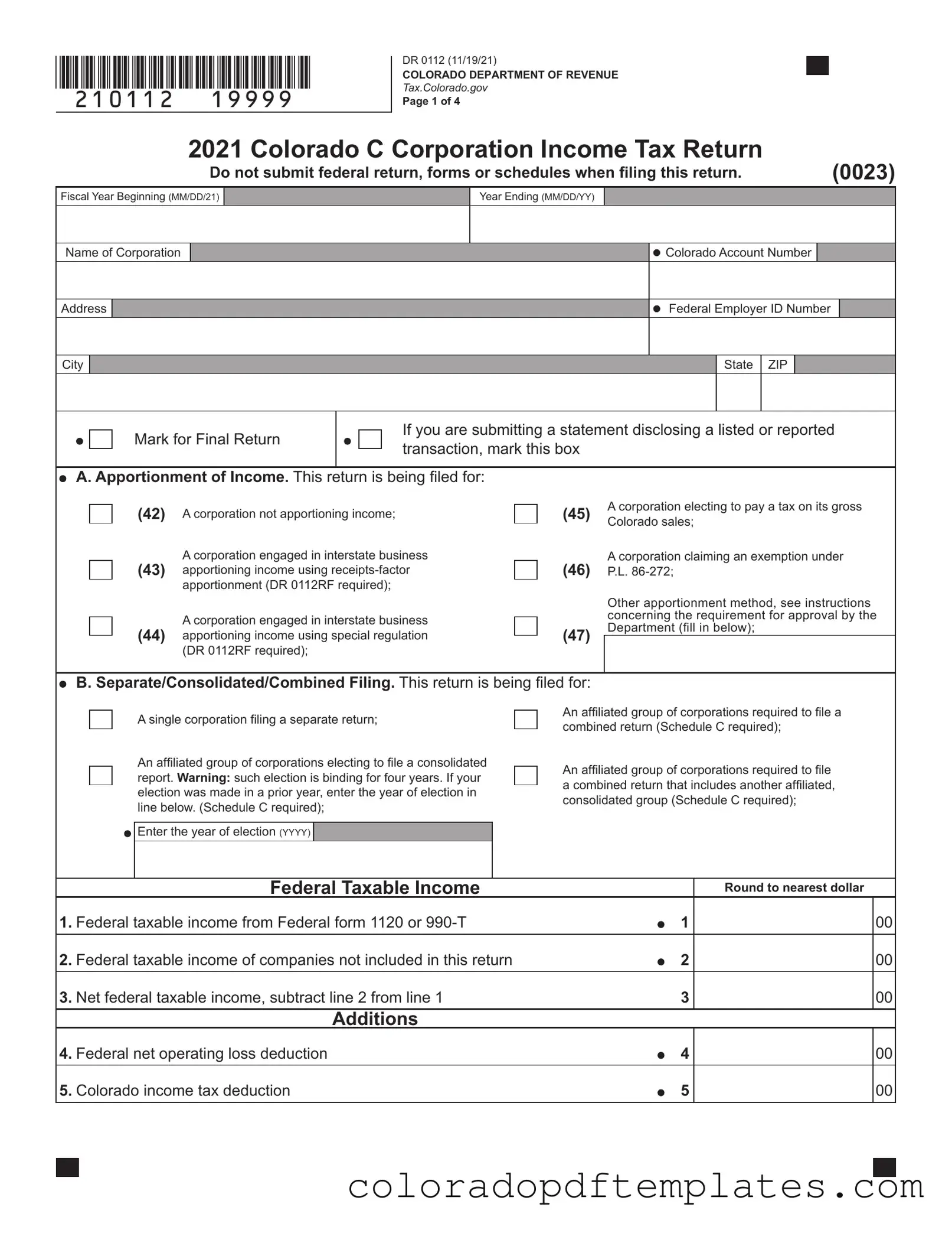 Download Colorado 112 Form in PDF