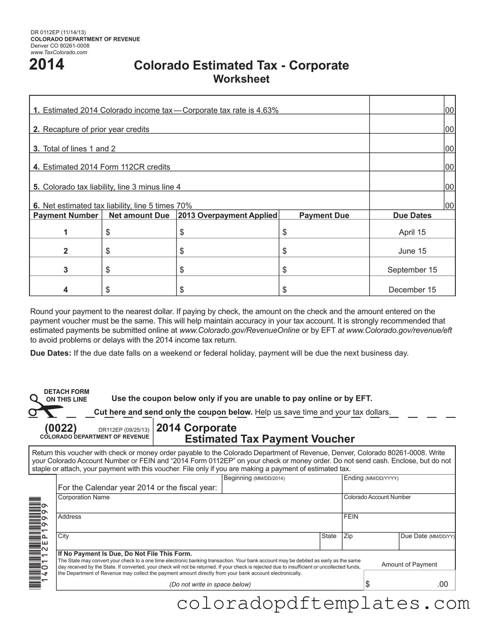 Download Colorado 1Dr 0112Ep Form in PDF