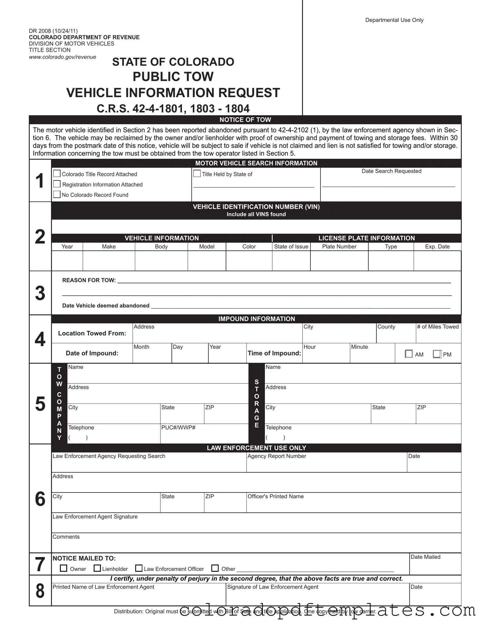 Download Colorado Dr Form in PDF