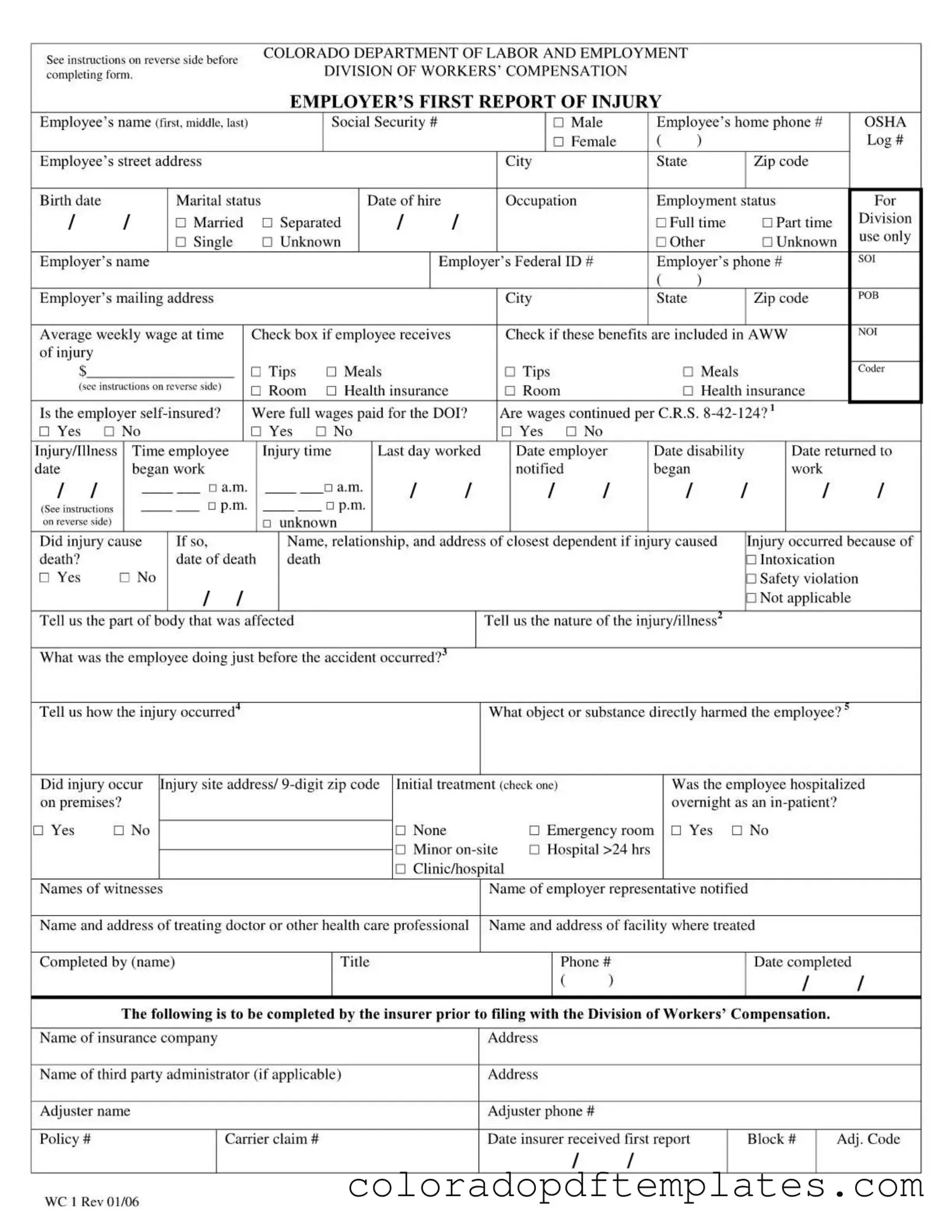 Download Colorado Wc 1 Form in PDF