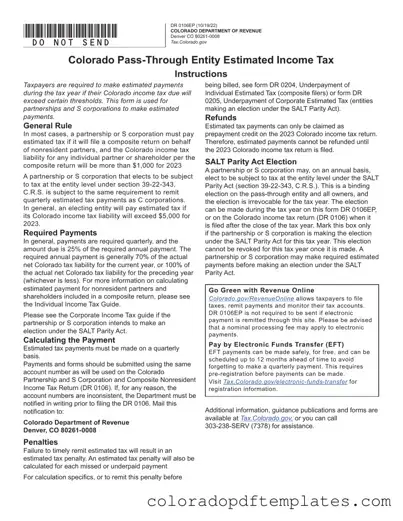 Download Colorado Dr 0106Ep Form in PDF