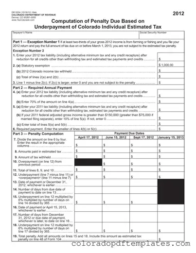 Download Colorado Dr 0204 Form in PDF