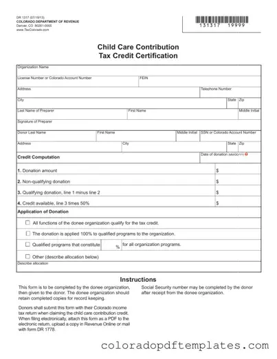 Download Colorado Dr 1317 Form in PDF