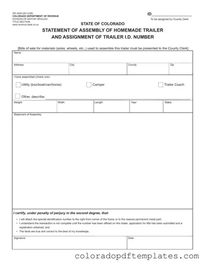 Download Colorado Dr 2409 Form in PDF