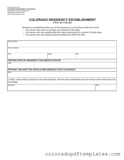Download Colorado Dr 2504 Form in PDF