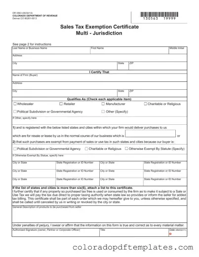 Download Colorado Exemption Form in PDF